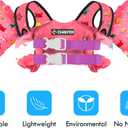 Chriffer Kids Swim Vest Life Jacket for 30-55 Pounds Boys and Girls, Toddler Floaties with Shoulder Harness Arm Wings for 2,3,4,5,6,7 Years Old Baby