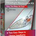 3M Auto Restore and Protect Headlight Restoration Kit, Use On Plastic Lenses, Headlights, Taillight, Fog Lights and More, Includes Sanding Discs, Headlight Clear Coat Wipes, Foam Pad and Glove (39194)