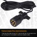 LINKITOM Magnetic LED Trailer Towing Light Kit for RVs Utility Trailers Boat Trailers Flatbeds, 24ft Cable with 7 pin plug, IP68 Waterproof, DOT Approved