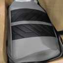 Tomatoman Car Seat Covers Full Set,Universal Automotive Leather Vehicle Cushion Full Coverage Protectors Fit for Most Sedans SUV Pick-up Truck(Full Set/Black-Grey)