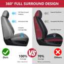 Custom Fit Seat Covers for 2015-2026 Ford F150 & 2017-2026 F250 F350 F450 Super Duty, Waterproof Faux Leather Truck Seat Covers with Airbag Compatible, Durable & Scratch-Resistant, Grey