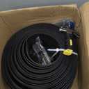 FoldTier 6 Inch Tall 66 ft Length Landscape Plastic Edging Kit with Hammer Spikes Plastic Garden Flower Bed Edging Landscape Border for Gardens Border Grass Yard Lawn (Black)