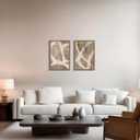 2Pcs Framed Neutral Abstract Wall ArtCanvas Prints Paintings Artwork for Walls Minimalist Beige Taupe White Abstract Modern Pictures Hallway Bedroom Office Décor for Living Room 16x24in