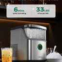 Silonn Nugget Ice Maker Countertop,33Lbs/Day, Includes Scoop & Cleaning