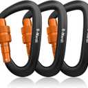 Carabiner Clips Heavy Duty 12kN (2697 lbs)-Lightweight Locking Carabiners for Camping, Hiking, Hammock, Dog Leash Harness, Outdoor and Gym etc, Keychains& Utility