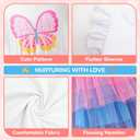 LQSZ Girls Tulle Dresses Princess Flutter Sleeve Tutu Dress for Toddler Girl 3-12 Years (6-7 Years)
