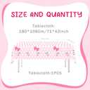 2 x Cat Tablecloth, Cute Disposable Rectangle Party Cover for Girls Birthday