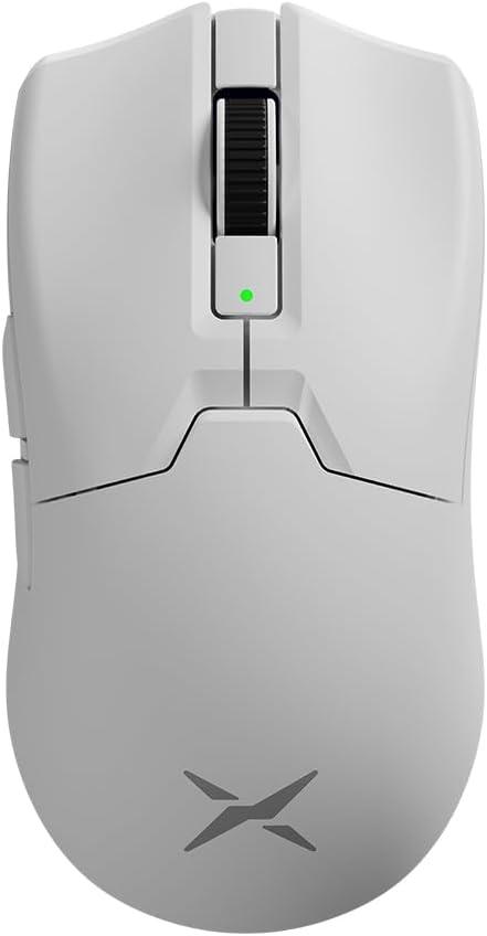 DELUX M800Ultra Wireless Gaming Mouse, 55g Lightweight, Nordic 52840 MCU, 1000Hz Polling Rate, PAW3395 Sensor, 26000DPI, Up to 120 Hrs Battery Life, Tri-Mode Connection, Huano Switches (600mAh-White)