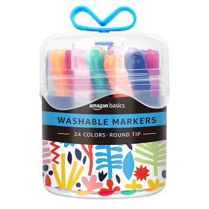 Washable Markers for Kids, Round Tip Assorted, Pack 24