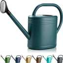 NERUB 2 Gallon Watering Can for Outdoor Plants, Large Garden Watering Can with Long Spout and Removable Stainless Steel Sprinkler Head, Plastic Water Can for Patio, Greenhouse and Flowers