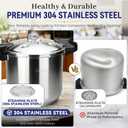 Canning Pressure Cooker Stainless Steel, 23 Qt Pressure Canner with Pressure Gauge, Ollas De Presión Para Cocinar, Induction Compatible, Canner Rack Included