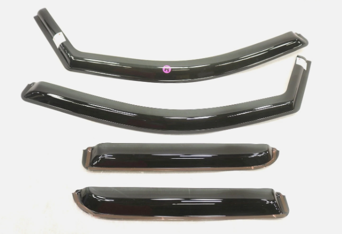 NEW GM Side Window Air Deflectors Set Smoke 19328981 Silverado Double Cab 14-18