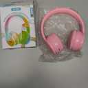MIDOLA Kids Headphones Bluetooth 5.3 Wireless 60H Play Time Volume Limit 85/110dB Over Ear Foldable Protection Headset/Wired AUX Cord Mic for Children Boy Girl Travel School Phone Pad Tablet Pink