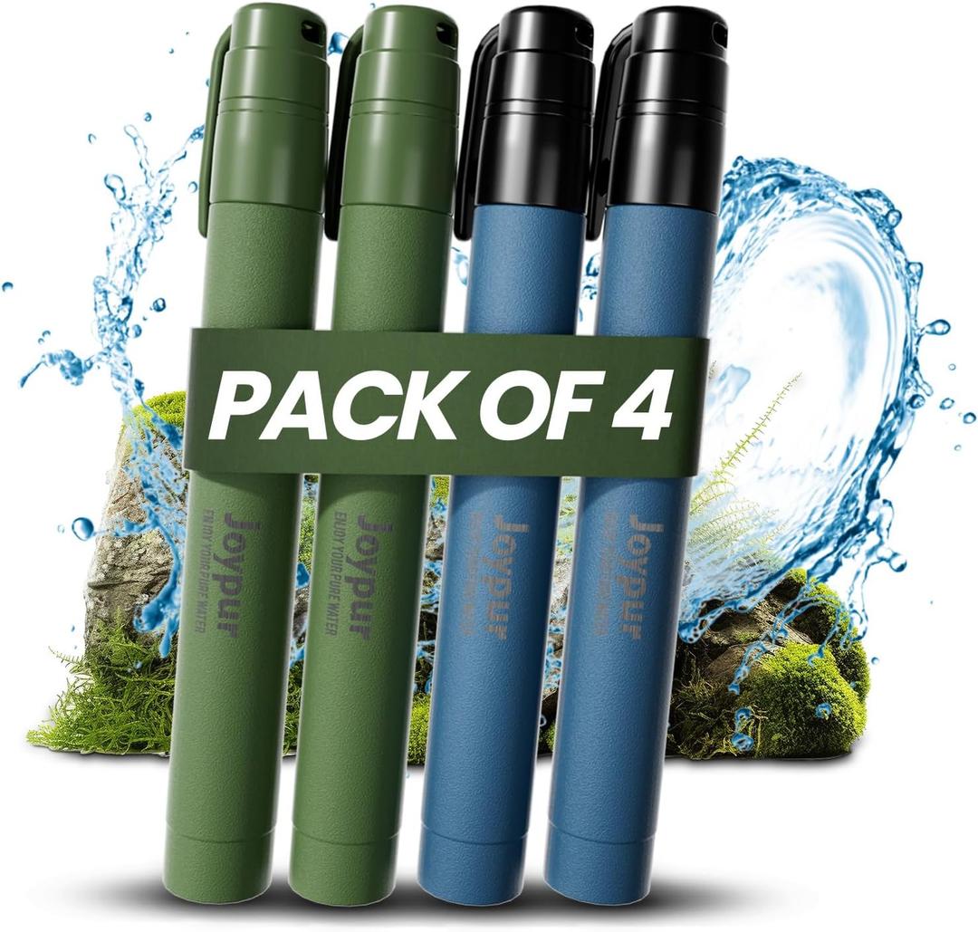 Portable Water Filter Straw Survival, Essential Camping & Hiking Gear, Water Purification Straw for Travel, Biking and Emergency Preparedness