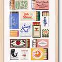 Vintage Matchbox Wall Art Colorful Matchbook Illustration Wall Decor Preppy Matchsticks Aesthetic Art Prints Framed Trendy Retro Matches Collage Poster for Apartment Home Walls Decoration, 8x10 Inch (10L" x 8W")