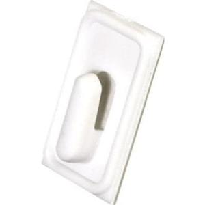 Hillman Fasteners 122300 Utility Hook, Adhesive, White, Mini, 1-1/2 x 3/4-In., 8-Pk. - Quantity 5