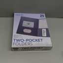FILE-EZ Two-Pocket Folders, Navy Dark Blue, 25-Pack, Textured Paper, Letter Size (EZ-32523)