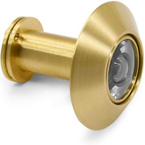 Earl Diamond - Door Viewer Peephole, Solid Brass 200-Degree Security Peephole with Heavy Duty Rotating Privacy Cover for for 1-3/8" to 2-1/6" Doors for Home Office Hotel - Satin Gold