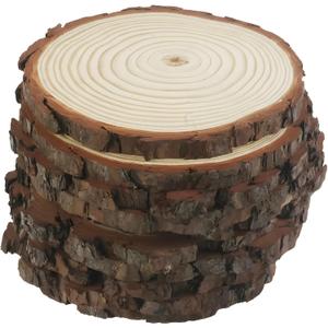 Large Wood Slices, 8-9 inches, 10 Pack Natural Wood Rounds for Centerpieces, Tables, DIY Crafts, Wedding Decor, Rustic Wooden Discs