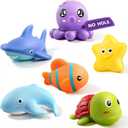 Hely Cancy Infant Bath Toys for 18 Months - No Hole Animal Bathtub Toys, Baby Bath Tub Toys