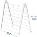 Whitmor Spacemaker Folding Drying Rack, Indoor Clothes Organizer with Patent-Pending Design, Space Saving, 6" L x 26" W x 51.5" H,White Deluxe