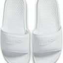 Nike Men's Benassi Solarsoft Slide Athletic Sandal (6, White | White)