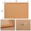 Xiwode 36 x 60 Inch Cork Board, 90 x 150 cm Wood Framed Bulletin Board Pin Board, High Density Large Wall Cork Board, No Slipping Push Pins, Vision Board for Classroom Conference Room