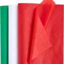 JOYIN 180 Sheets 20" x 20" Christmas Tissue Paper Assortment (Red, Green & White); 60 Sheets per Color Easy and Fast Gift Wrapping Accessory for Presents and Wine Bottles
