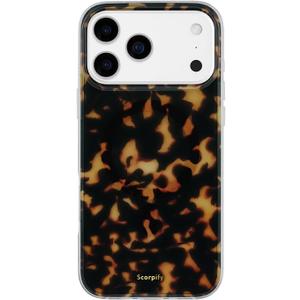 SCORPIFY for iPhone 17 Pro Case [Compatible with MagSafe] with Dark Brown Tortoise Shell Design, Cute Brown Magnetic Phone Cover for Women Girls, Slim Shockproof Bumper