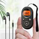 Personal Pocket Radio AM/FM Portable, Rechargeable Transistor Radio with Best Reception, Long Battery Life, Stereo Headphones, Sleep Timer, Backlit
