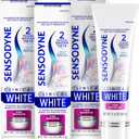 Sensodyne Clinical White Toothpaste Clinically Proven Whitening for Sensitive Teeth, Stain Protector, 3.4 oz x 3