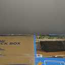 Suncast DBW9200 99 Gallon Outdoor Wicker Plastic Patio Storage Chest Bin with Handles for Patio, Garden, Garage, or Pool for All Weather, Mocha