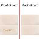 Bonfasvo 100 Pack White Thank You Cards & 100 Pack White Envelopes 4.25 x 6.25 inches Elegant Fold Over Greetings Blank Inside, Handwritten Style For Business Graduation Baby Shower & Wedding