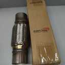 Exhaust Flex Pipe Universal Type 100% Stainless Steel For Heavy Duty and Cars (1 PC, 2.5X6X10 Clamps)