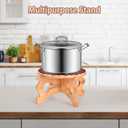 Drink Dispenser Stand, Beverage Dispenser Stand and Plant Stand, Fit Max 7.87 Inch Diameter of Glass Drink Dispenser, Plant Pot, Water Jugs, Water Pitcher and Containers, Natural Bamboo Wood