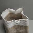 OIAHOMY Cotton Rope Basket, Rectangle Woven Baskets for Storage, Nursery Blanket Storage Living Room, Toy Basket With Handle-17.7x13.8x11-Gradient Yellow