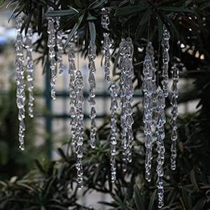 25 pcs icicles Ornament Set - ToBeIT Christmas Decoration Acrylic Clear icicles Set (25pcs Icicle Ornament)