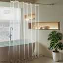 60x74 Inch Plastic Shower Curtain, Clear Heavy Duty Waterproof 74 Inch Shower Curtain Liner Long with 3 Magnets and 10 Rustproof Grommets 60 x 74