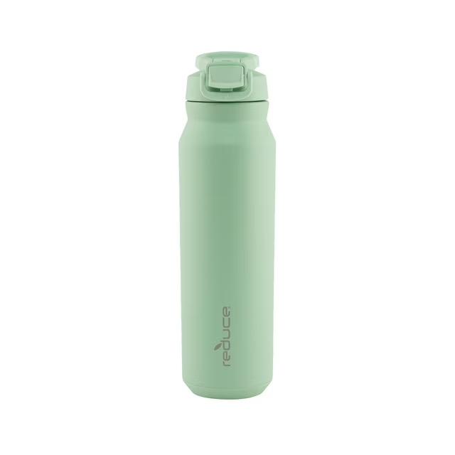 Reduce Hydrate Pro 24-ounce Water Bottle. Hidden Straw Flip Top Lid. Stainless Steel - Matcha  