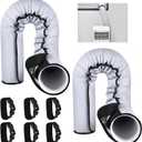 YoleShy 2 Pack Portable AC Hose Insulation Sleeve Thick Portable Air Conditioner Hose Cover Wrap for 5" & 5.9" Diameter Easy Installation AC Duct Insulation Wrap with 6 Adjustable Buckle Bands