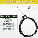 BLOLACDZ 588479201 Drive Control Cable Replacement Compatible with Craftsman 439452 583415801 Husqvarna HU550F Poulan Pro Weed Eater Lawn Mowe