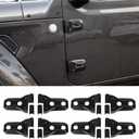 8PCS Carbon Fiber Door Hinge Cover Trim Accessories for 2018-2024 2025+ Jeep Wrangler JL JLU for 2020-2024 2025+ Jeep Gladiator JT