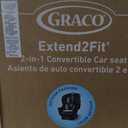 Graco Extend2Fit Convertible Car Seat, Rear and Forward Facing Car Seat with Adjustable Extension Panel for Extra Legroom, Great Gift for Baby Shower or Baby Registry, Gotham MFD: 04-01-26