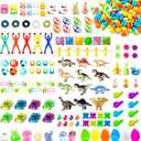 LINAYE 336 PCS Prefilled Easter Eggs Bulk with Toys Inside - 168 Packs Pre Filled Stuffed Eggs with 168 Party Favors for Easter Egg Hunt, Gifts, Basket Stuffers, Party Favors for Kids