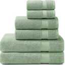 Tommy Bahama - Bath Towels, Soft & Absorbent 100% Cotton Terry Towel Set, 6 Piece Set w/Bath, Hand & Washcloths Towels (Pineapple Bay Green)