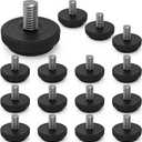16 Pack 5/16-18 Stainless Steel Adjustable Threaded Furniture Leg Leveling Feet Screw-in Glide Leveler,Screw Foot Levelers Screw On Furniture Glide Leveling Table,Chair,Furniture