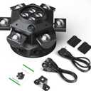 Moving Head DJ Lights, 150W RGBW LED Moving Head Light with Mixed Lighting Effects, 6 Arms Party Lights Support DMX-512 & Sound Activated, Stage Lights for Party Disco KTV Wedding Club