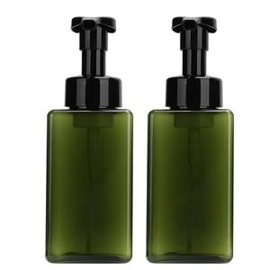 2 PCS-Foaming Soap Dispenser, Hand Soap Dispenser, Refillable Foam Liquid Hand Soap Empty Plastic Pump Bottle Container for Bathroom Vanities, Kitchen Sink, Hospital, Clinic（17 oz ） (Green) only 1 piece
