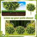 CroBlissful 4 Pack Artificial Boxwood Topiary Ball 24'' Faux Boxwood Tree with Ground Spike UV Resistant Evergreen Bush Fake Outdoor Plants for Front Door Porch Garden Yard Wedding Indoor Decor