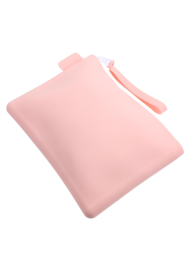 Portable Silicone Coin Purse Minimalist Change Pouch Lightweight Small Wallet for Daily Use for School Work Shopping Pink